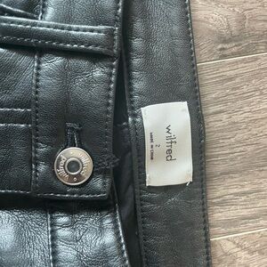 Wilfred Black Leather Pants